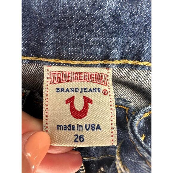 True Religion Joey Twisted Seam T Pocket Denim Bootcut Flare Jeans Women 26 x 32 - Picture 8 of 10